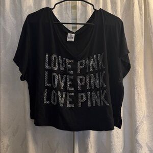 Victoria's Secret Black Love Pink Top